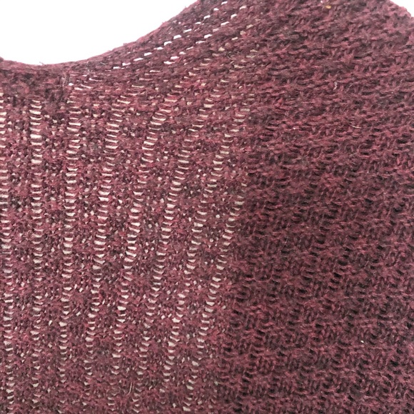 Brandy Melville Wool Burgundy Open Cardigan - Picture 4 of 5